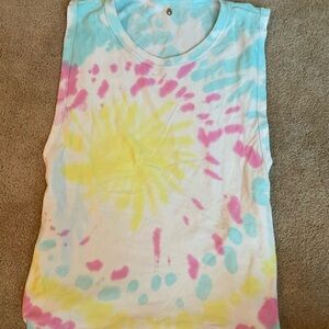Spiritual Gangster Kids Tie-Dye Tank Top - Pink, Yellow, Blue